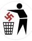 No Nazi's Anti Nazi Anti Fascism Antifa Pitch in Swastika in Garbage Can Vinyl Car Truck
