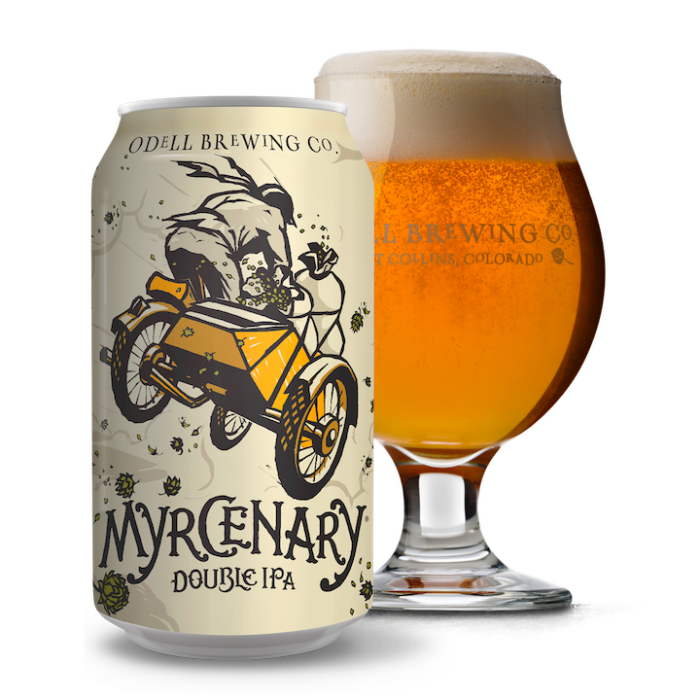 ODELL BREWING Myrcenary-Hero IPA CAN SHAPED STICKER