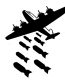 Plane Drops Bombs Diecut Vinyl Decal