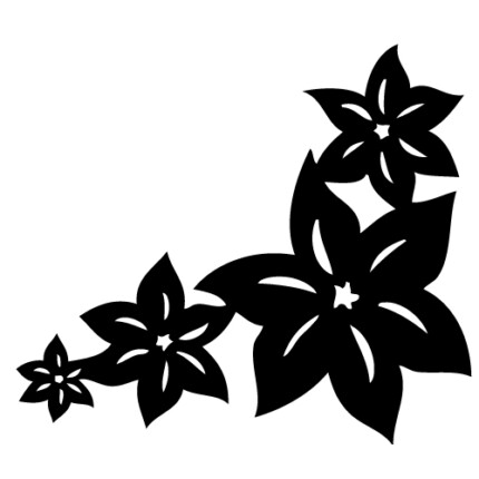 Plumeria Flowers Border Decal