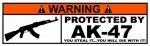 Protected By Funny Warning Sticker 09