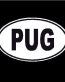 Pug Oval Dog Decal