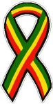 Rasta Ribbon Sticker