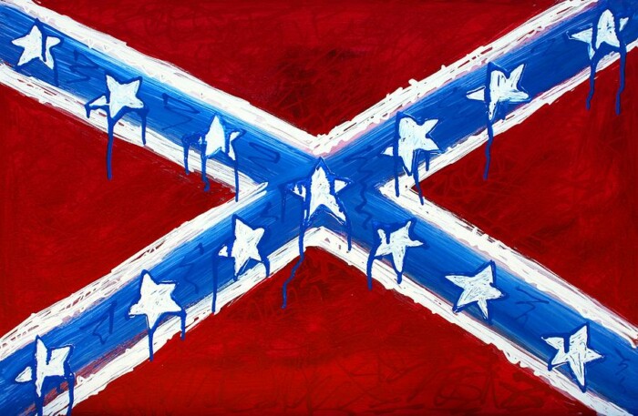 rebel flag artwork sticker