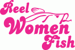 reel women fish die cut decal