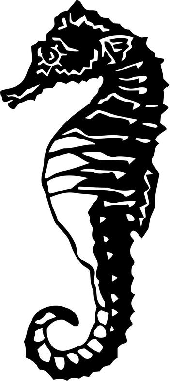 Sea Horse Die Cut Decal