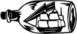 ship in a bottle boat decal