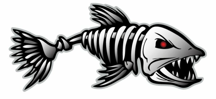 Skeleton-Fish-Boat-Graphics RIGHT - Pro Sport Stickers