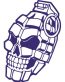 Skull Grenade Decal Sticker