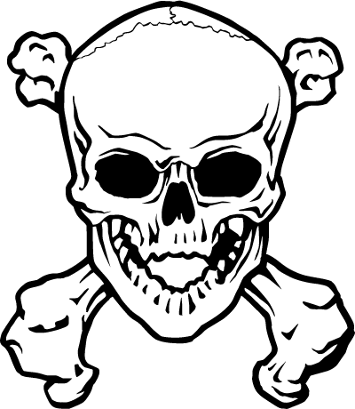 Skull Vinyl Decal Sticker 47, Skull and Crossbones decals, skull ...