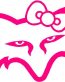Sly Fox Logo with Bow Diecut Decal