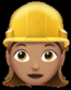 woman construction medium emoji