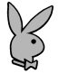 Playboy Logo Decal Chrome Silver