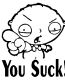 You Suck auto sticker
