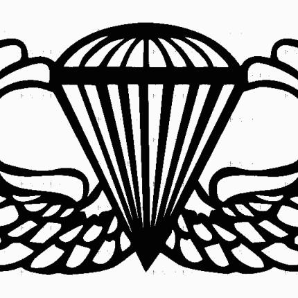 airborne jump wings die cut decal