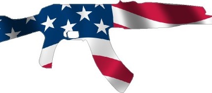 American Flag AK-47 Decal Sticker