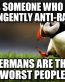 anti racism german bird sticker