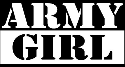 Army Girl B&W Sticker