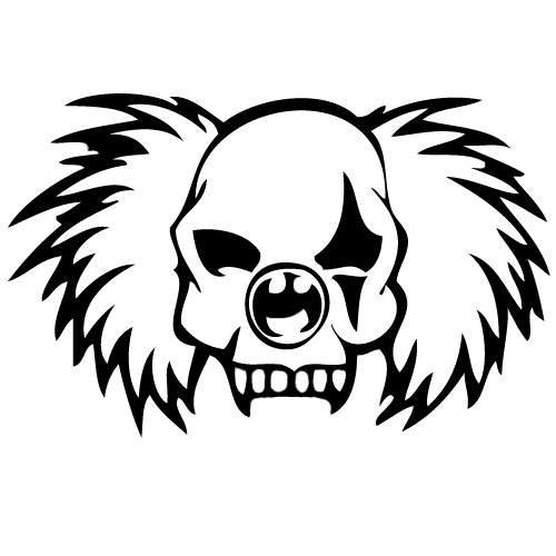 Clown Vampire Skull Decal