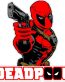 Deadpool with Gun Sticker