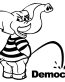 Democrat Republican Peeon Car Window Stickers