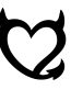 Devil Heart Diecut Decal
