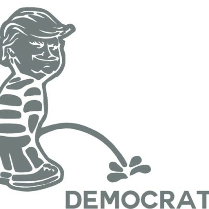 Donald Trump Peeon Decal DEMOCRATS