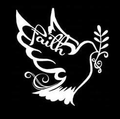 Dove Faith Window Decal Sticker