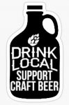 DRINK LOCAL SUPPORT CRAFT BEER STICKER