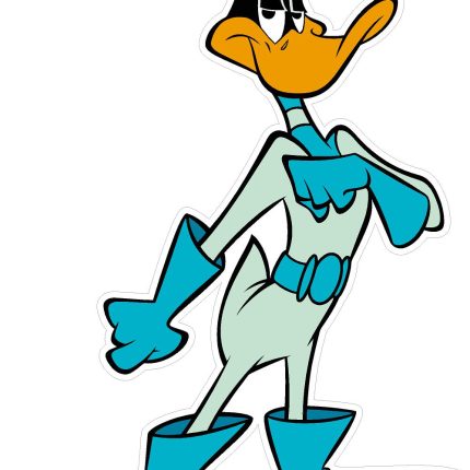 duck dodgers DAFFY BLUE FUNNY CARTOON STICKER