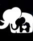 Elephant Decal Mom and Baby Elephant Sticker