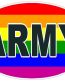FLAG GAY OVAL ARMY DECAL