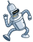 futurama tv show cartoon bender sticker 8
