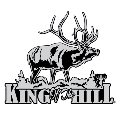 GRAY BLACK WHITE King of the Hill Elk Decal