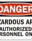 Hazardous Area Danger Sign 3