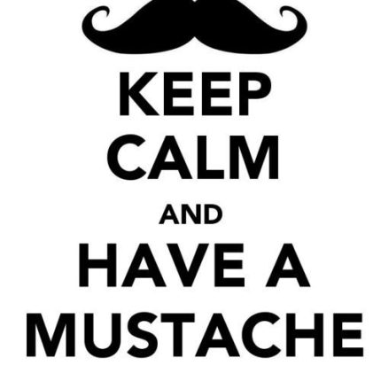 Keep Calm Mustache Sticker