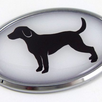 Labrador 3D Adhesive Oval Chrome Pet Emblem