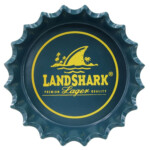 LANDSHARK BOTTLE CAP SHAPED BEER STICKER