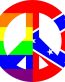 LGBT GAY PEACE STICKER 2