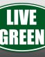 Live Green Oval Sticker