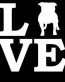 LOVE pitbull decal