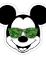 mickey with weed shades sticker