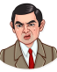 mr bean show funny car sticker 13