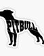 pitbull design B&W sticker