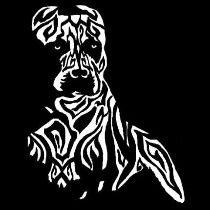 Pitbull Tribal Tattoo Diecut Vinyl Decal