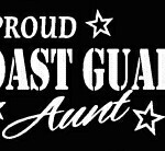 PROUD Military Stickers COAST GUARD AUNT