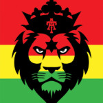 RASTA FLAG LION HEAD STICKER