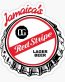 RED STRIPE JAMAICAS LAGER BEER CAP STICKER