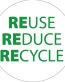 reuse reduce recycle circular round sticker