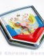 Russian Flag Crest Emblem Russia Car Chrome Decal Sticker